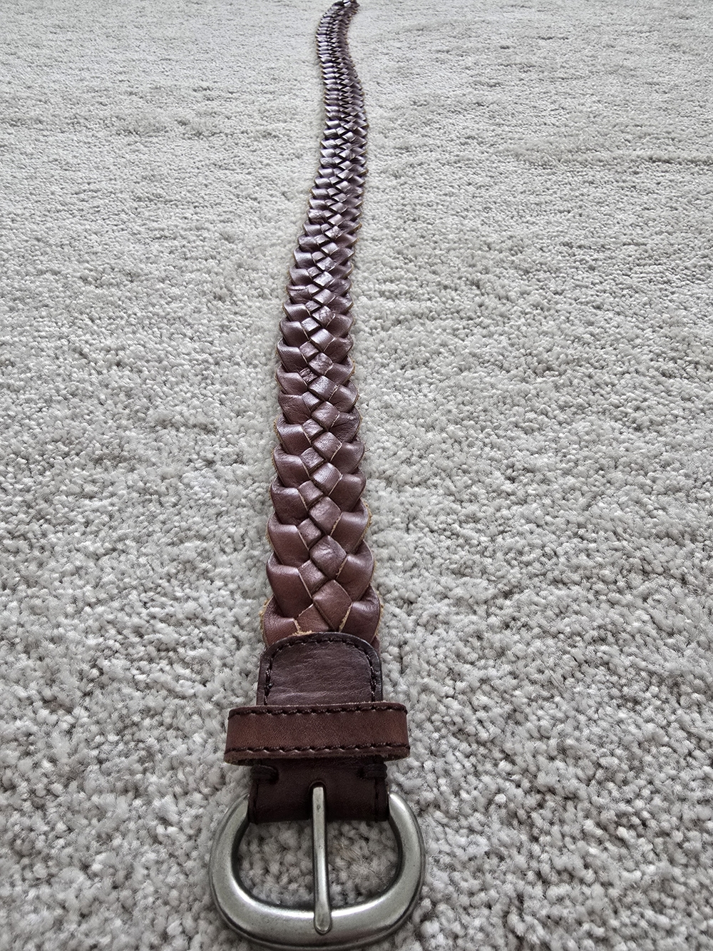 Womens Leather Braided Belt - Picture 2 of 4